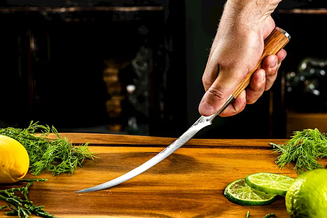 Forged Olive Vis Fileermes - Afbeelding 2