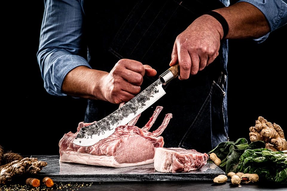 Forged VG10 Slagersmes - Afbeelding 2