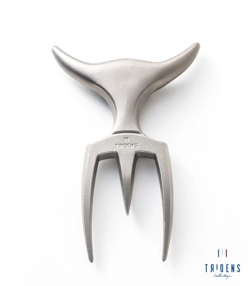 Tridens Raw Brushed Fork In Beechwood Base